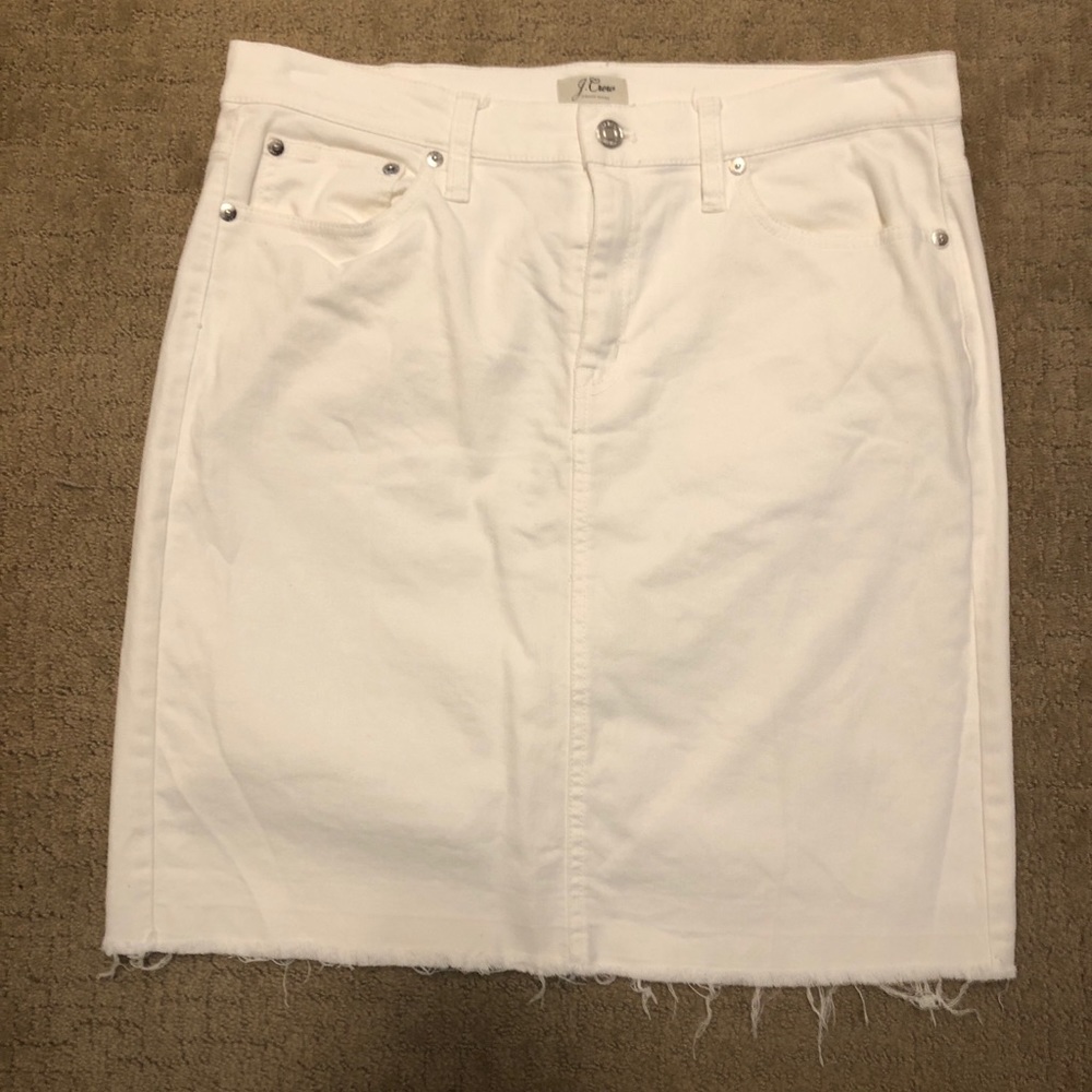 White denim JCrew skirt size 30